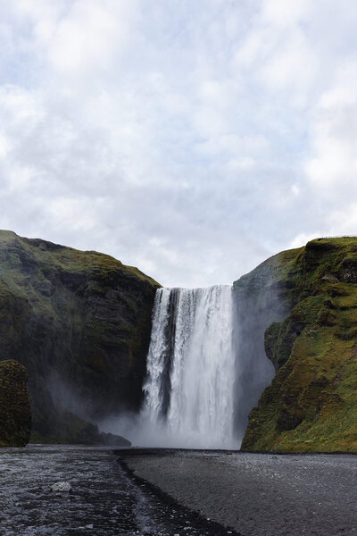Skogafoss near Vik on the south coast of Iceland