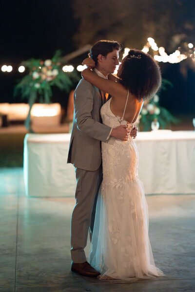 bride and groom first dance florida wedding