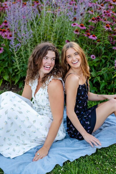 Senior photography session at golden hour in Des Moines.