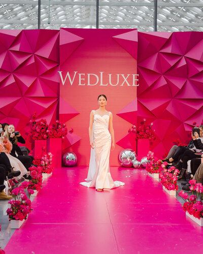 Chic Bridal Gowns at WedLuxe Show 2023 Runway pics by @Purpletreephotography 22