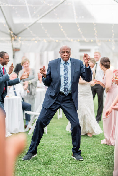 Tented Reception dance photo at Wychmere Beach Club