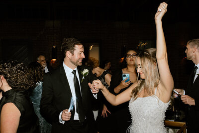 bride and groom on dance floor