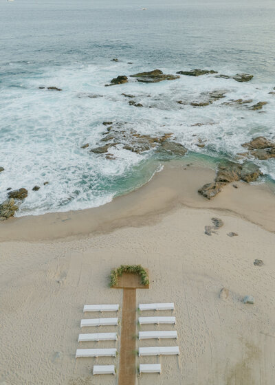 A beachside ceremony spot in Cabo, Mexico.