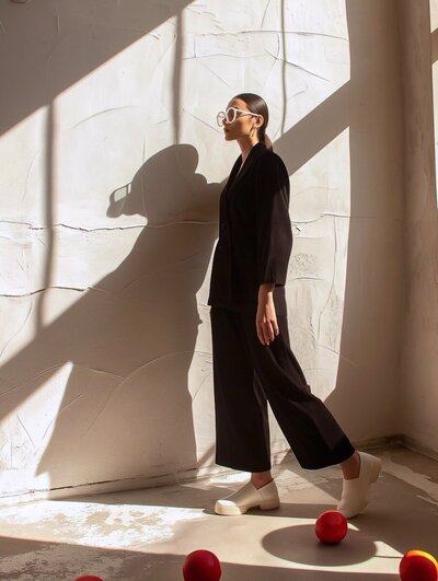 Modern Fashion in Sunlit Room copy