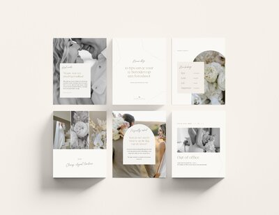 Neutrale Instagram post templates voor fotografen