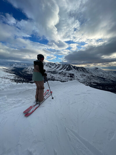 A woman skiing in Alaska.