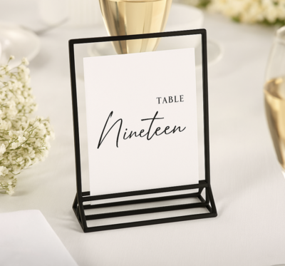 black table numbers
