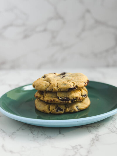 Fresh, chewy chocolate chip cookies from Mind Your Biscuits.