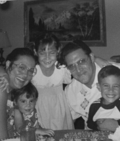Anna and family growing up in Puerto Rico