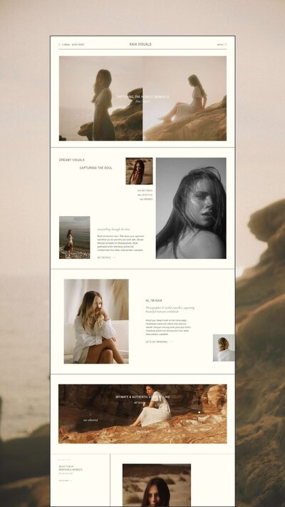 Kaia Showit Website Template for Photographers