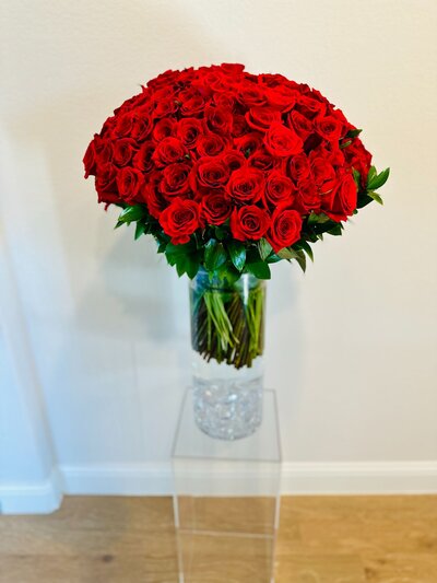 Red rose floral arrangement