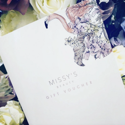 Gift vouchers available at Missy's Beauty Nantwich