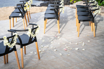 Ceremony set up for a wedding in Hawaii