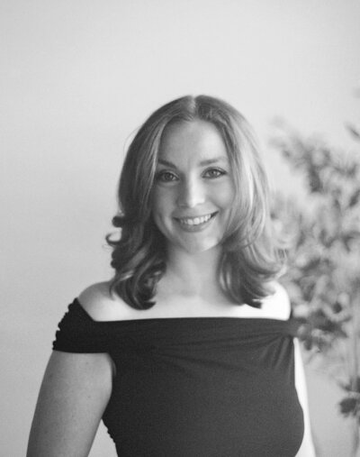 Editorial Catholic Wedding Photographer Colette smiling in a self portrait