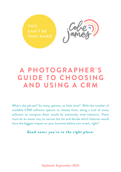 CRM Comparative Tool for Family Photographers