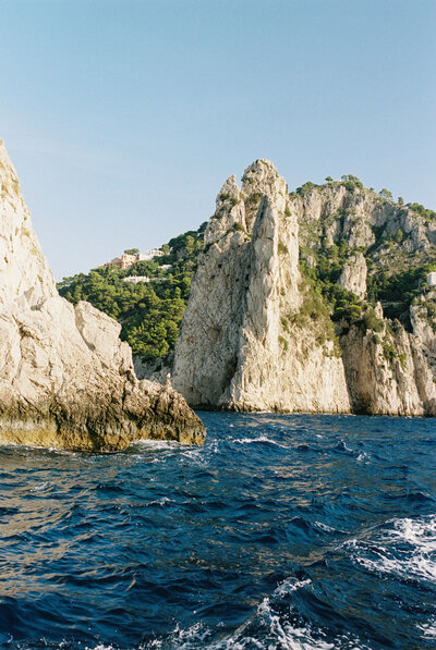 the stunning capri coastline taken on 35mm film