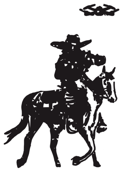 illustration of a cowboy riding a horse