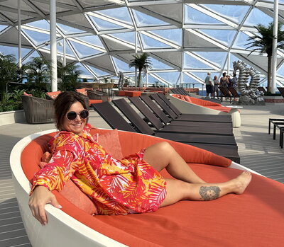 Bre on a cruise with her family