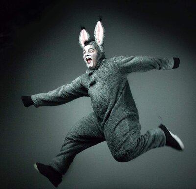 Scott Woofter as Donkey in Shrek the Musical