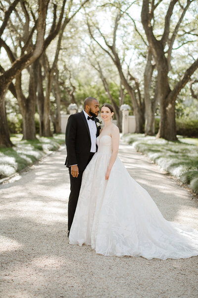 Groom Crying seeing bride Rip Van Winkle Gardens wedding