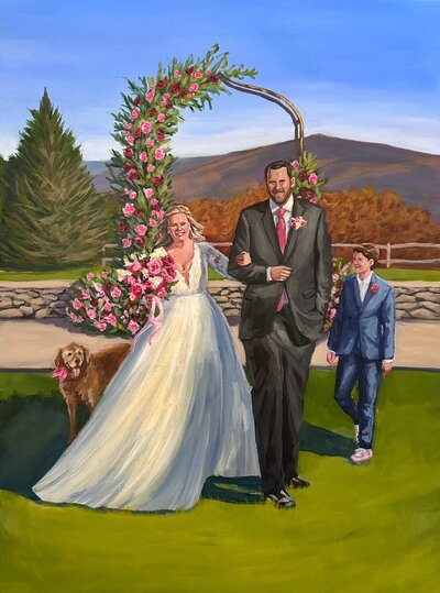 NC Live Painting Wedding Painter