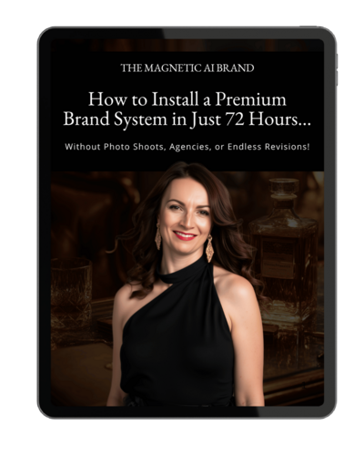 Ebook on How To Install a Premium Brand System in Just 72 Hours with AI - without photoshoots, agencies or endless revisions