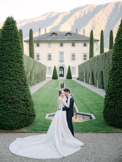 Newlyweds' intimate moment by luxury wedding photographer, French Riviera