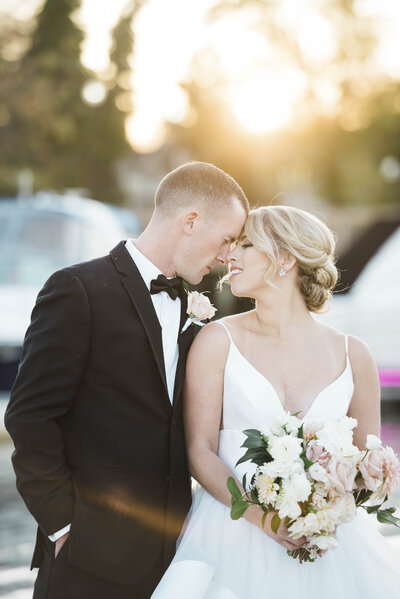 Bride and groom on their wedding day, photographed by Brooke Bakken + Company