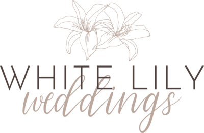 White Lily weddings logo . weding planning and management for catholic couples