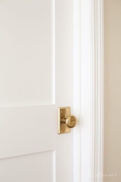 door with brass handle