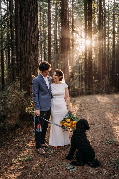 Bay area forest outdoor wedding shoot