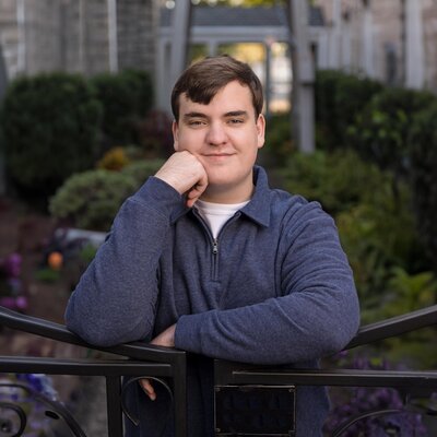 A high school senior posing for his senior portrait in Columbia, South Carolina