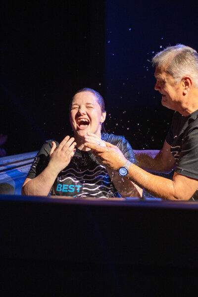Baptism at a non-denominational church in Fayetteville, NC. 