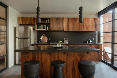 noire style interior design - apartment intrior design tulum jungle luxe