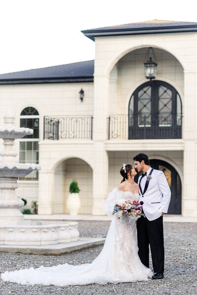 Couple on wedding day