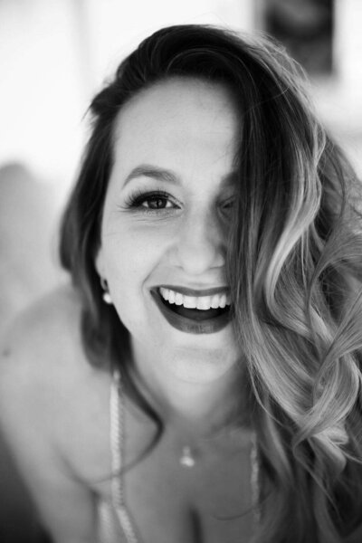Black and white image of Keri Nola