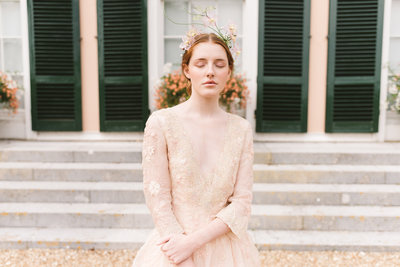 Titania-blush-flower-embroidered-wedding-dress-JoanneFlemingDesign-PhotographyByBea (6)