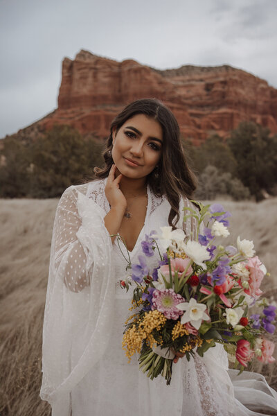 A beautiful modern boho elopement in Sedona