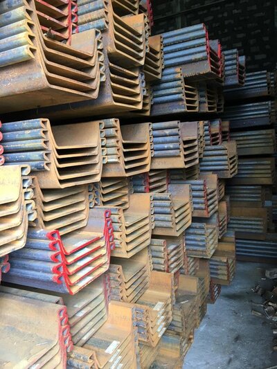 Stack of sheet pile from Rubicon Steel