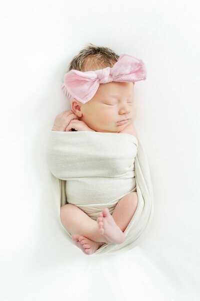 SWADDLED NEWBORN BABY GIRL
