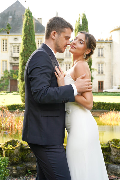photo couple mariage chateau Bagen proche de Toulouse