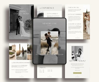 Wedding photographer Canva pricing guide template