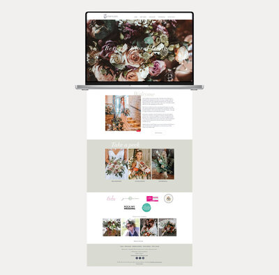 floral modern website design for florist