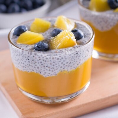 Peach Blueberry Chia Seed Pudding Recipe