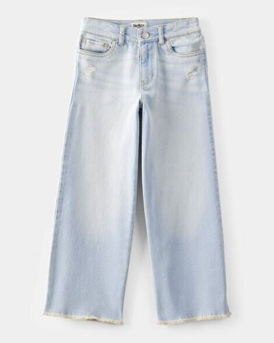 Girls High Rise Baggy Wide Leg Jeans