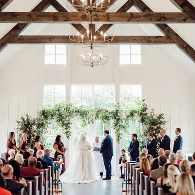 Bride and groom wedding ceremony