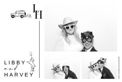 large custom photo booth prints for a luxury wedding at kin house