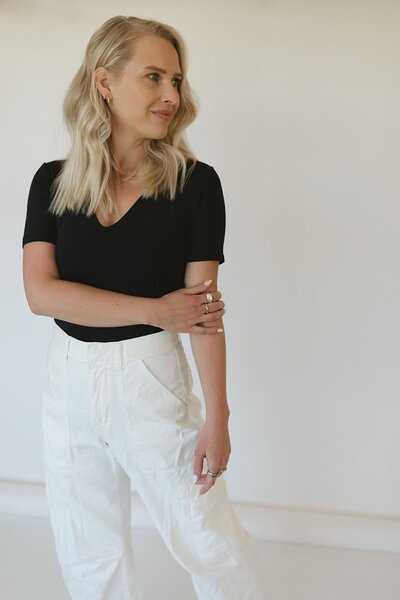 Lauren, founder of Studio Only You meditation membership, sharing her testimonial about her Showit website designed by VERVE & COLOR