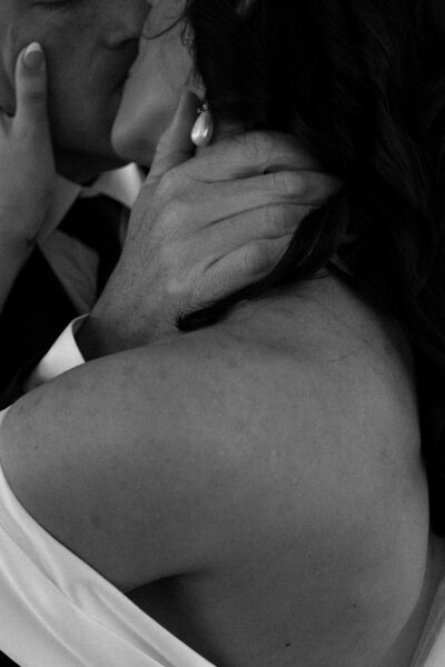 Bride and Groom kissing