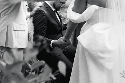 Chairs set up lakeside with mountains in background for outdoor ceremony — Colorado mountain wedding venue